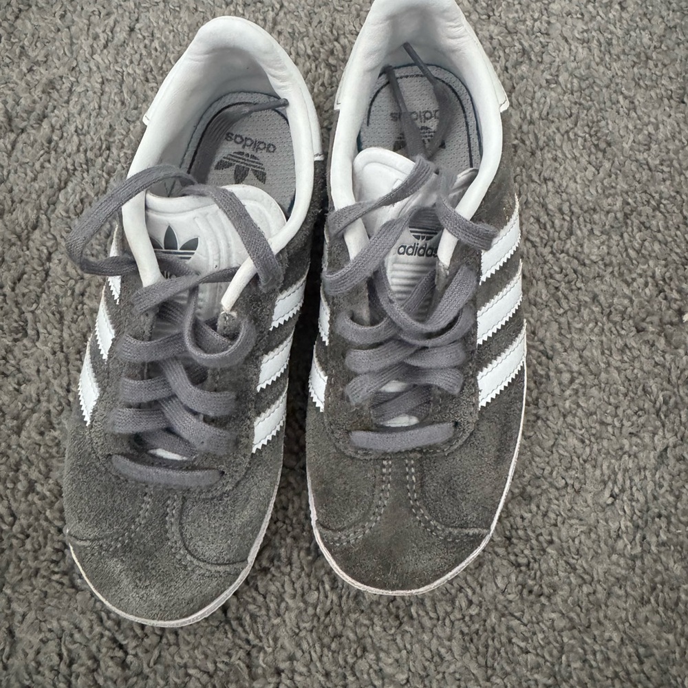 Adidas Charcoal and White Classic Sneakers